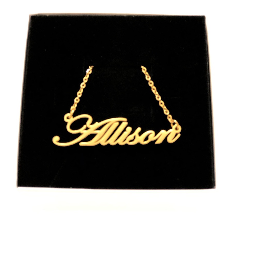 14K Gold Plated Name Necklace - Allison
